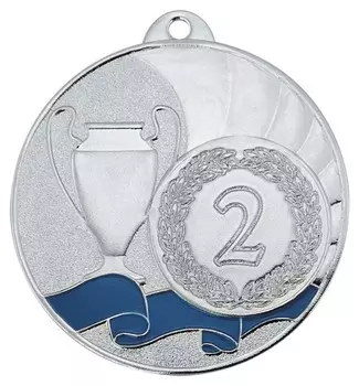 Медаль 2 место 50 мм серебро Dc#mk281b-s