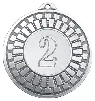 Медаль 2 место 50 мм серебро Dc#mk341b-s