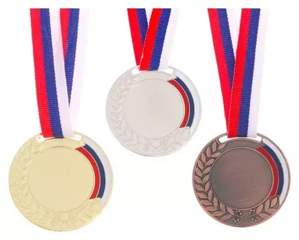 Медаль "Лавры" под нанесение диам 5 см, золото