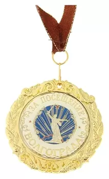 Медаль на подложке «За посещение волгограда»