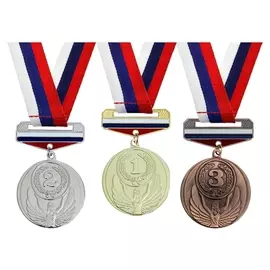 Медаль призовая с колодкой триколор 153 "3 место"