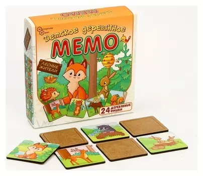 Мемо «Лесные жители» 24 детали