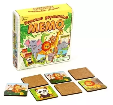 Мемо «Зоопарк» 24 детали