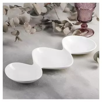 Менажница, 3 секции, 37×17 см