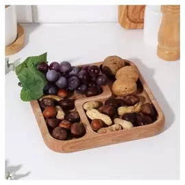 Менажница квадратная, 2 отсека D=20 см