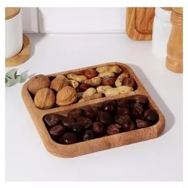 Менажница квадратная, 2 отсека D=20 см