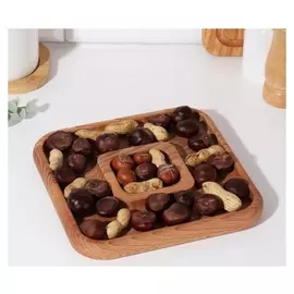 Менажница квадратная, 2 отсека D=20 см