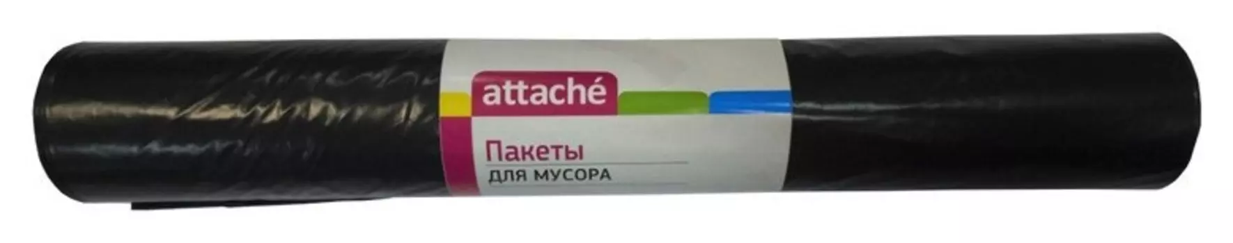 Мешки для мусора ПВД 110л 40мкм 10шт/рул черные 60x100см Attache