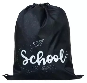 Мешок для обуви 420 х 340 мм, Calligrata «Школа», чёрный