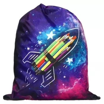 Мешок для обуви 420х340 Calligrata мсо-5с «Вперёд к знаниям», фиолетовый