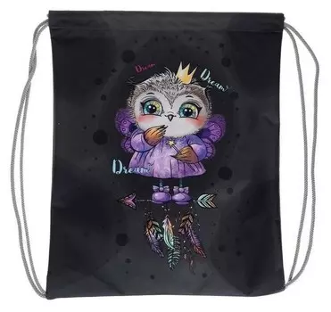 Мешок для обуви 430 х 340 мм, Stavia, для девочки "Сова"