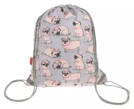 Мешок для обуви Erich Krause, 440 х 365 мм, Chilling, Dog, серый