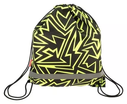 Мешок для обуви Erich Krause, 440 х 365 мм, High Voltage, жёлтый/чёрный