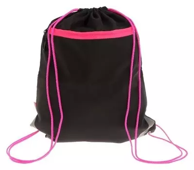 Мешок для обуви Erich Krause, 500 х 410 мм, с карманом, светоотражающая полоса, с вентиляцией, Black&amp;pink