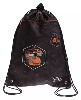 Мешок для обуви Kite, 460 X 330 мм, "Burn Out", черный