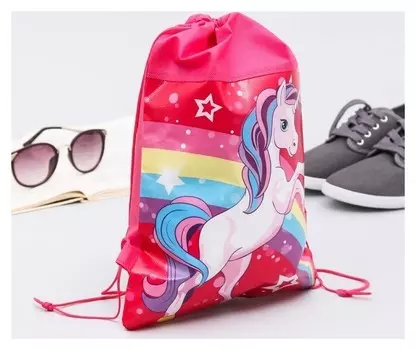 Мешок для обуви н/полотно дев "Единорог", 41*30*0,5см