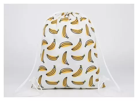 Мешок для обуви, отдел на шнурке, цвет белый