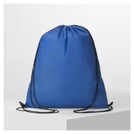 Мешок для обуви, отдел на шнурке, цвет синий