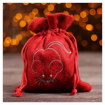 Мешок для подарков «Мышка» на завязках