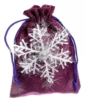 Мешок для подарков «Снежинка» размер: 10×14 см