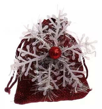 Мешок для подарков «Снежинка» размер: 9×7 см