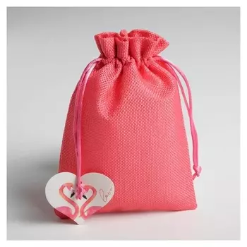 Мешок подарочный «Фламинго», 13 × 18 см