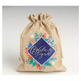 Мешок с термонаклейкой «С новым годом!», 16 × 24 см