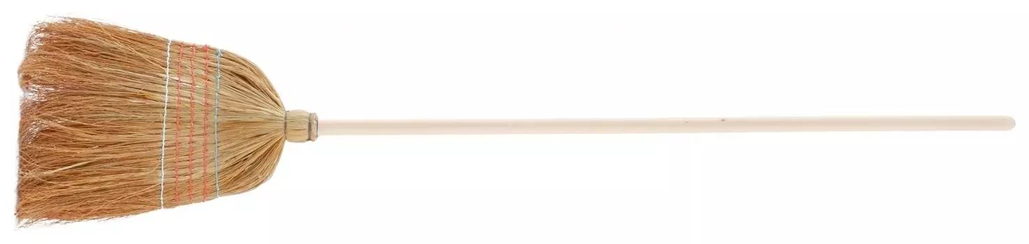 Метла натуральная, деревянный черенок россия