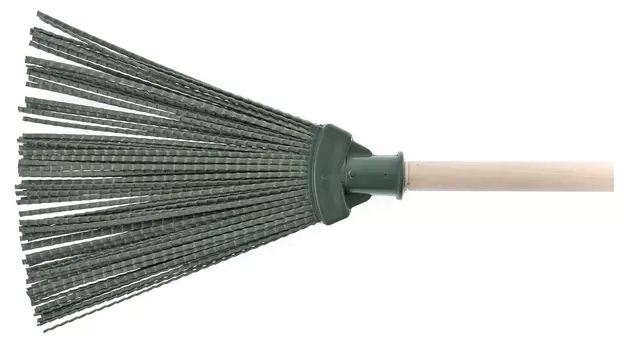 Метла полипропиленовая, 295 х 255 х 1490 мм, веерная, деревянный черенок