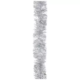 Мишура 1 штука, диаметр 50 мм, длина 2 м, серебро, 5-180-5