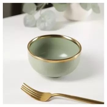 Миска «Акварель», 350 мл, 10×6 см, цвет бледно-зелёный