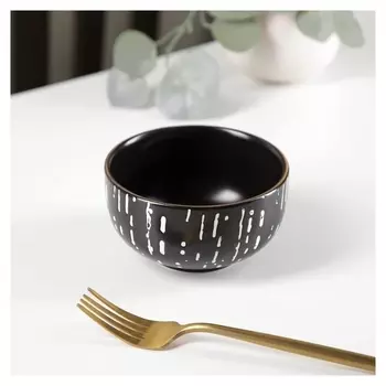 Миска «Глазурь», 350 мл, 10×6 см, цвет чёрный