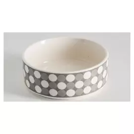 Миска керамическая "Горошек", 10,5 х 4 см, серая