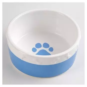 Миска керамическая "Нежность", 400 мл, бело-синяя