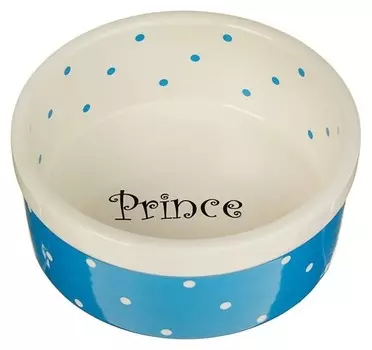 Миска керамическая «Prince», голубая, 400 мл