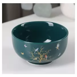 Миска «Колибри», 12×6,5 см, цвет зеленый