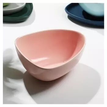 Миска нестандартной формы "Розовая", 15,5 х 14 см