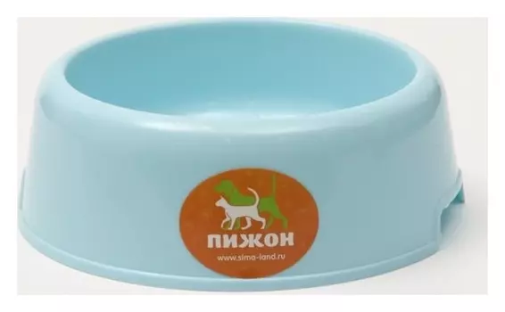 Миска пластиковая, голубая, 13,7 х 4,6 см, 210 мл