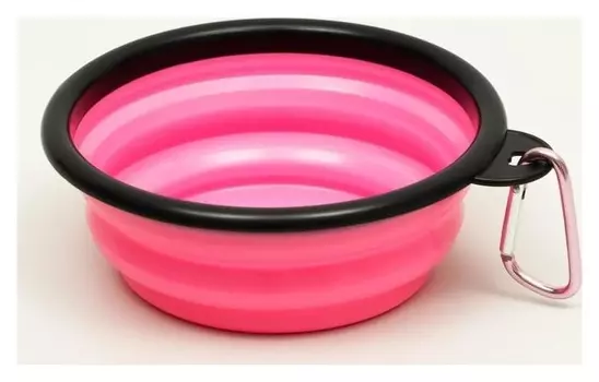 Миска складная, 13 см, розовая