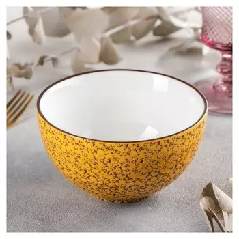 Миска Splash, D=13 см, 600 мл, цвет жёлтый