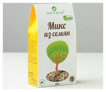 Микс из семян: лён тёмный и светлый, кунжут тёмный и светлый, очищенные тыквенные семечки и ядра подсолнуха