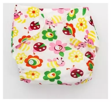 Многоразовый подгузник с вкладышем Бабочки