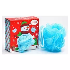 Мочалка детская для купания «Снеговик»