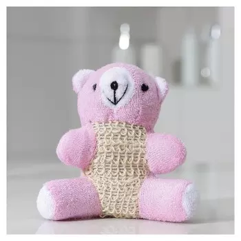 Мочалка детская доляна «Мишутка», сизаль