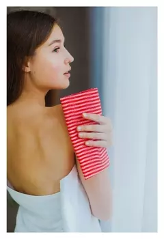 Мочалка для тела доляна «Японская», 90 см, в полоску