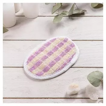 Мочалка для тела овальная с резинкой