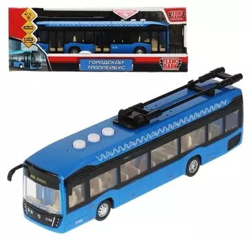 Модель «Троллейбус. метрополитен», 19 см, свет и звук, 3 кноп, цвет синий