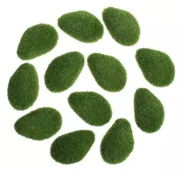 Мох искусственный «Камни», мохнатый, набор 12 шт.