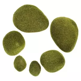 Мох искусственный Камни набор 6 шт