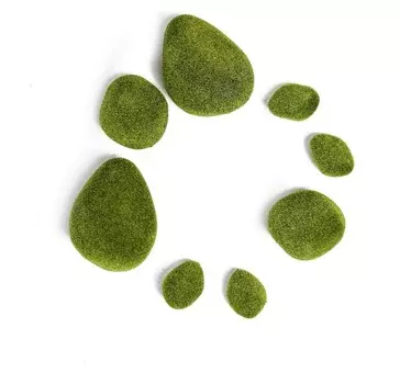 Мох искусственный Камни, набор 8 шт